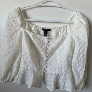 White crop top